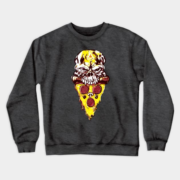 Evil Pizza Crewneck Sweatshirt by GodsBurden